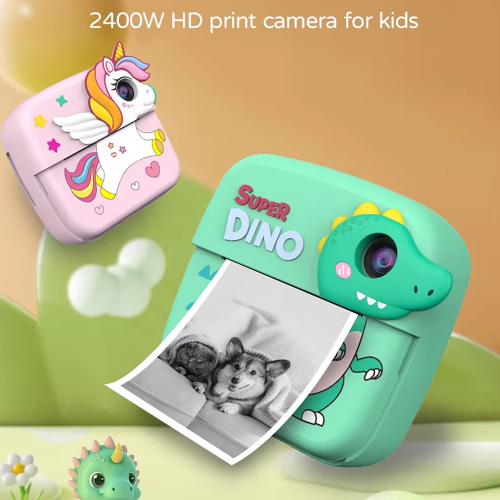 Kids Unicorn 1080P Digital Video Camera with 2.4 Inch Screen & Instant Printer, Digital Zoom, CMOS Sensor
